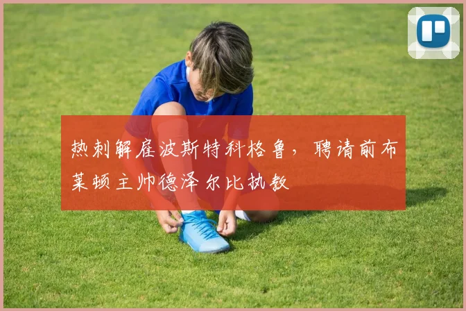 热刺解雇波斯特科格鲁，聘请前布莱顿主帅德泽尔比执教